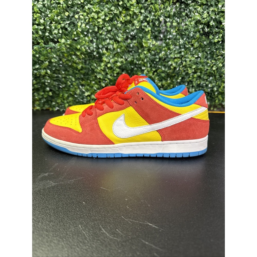 Nike SB Dunk Low Pro Bart Simpson Habanero Red Blue BQ6817-602 Mens Size 11